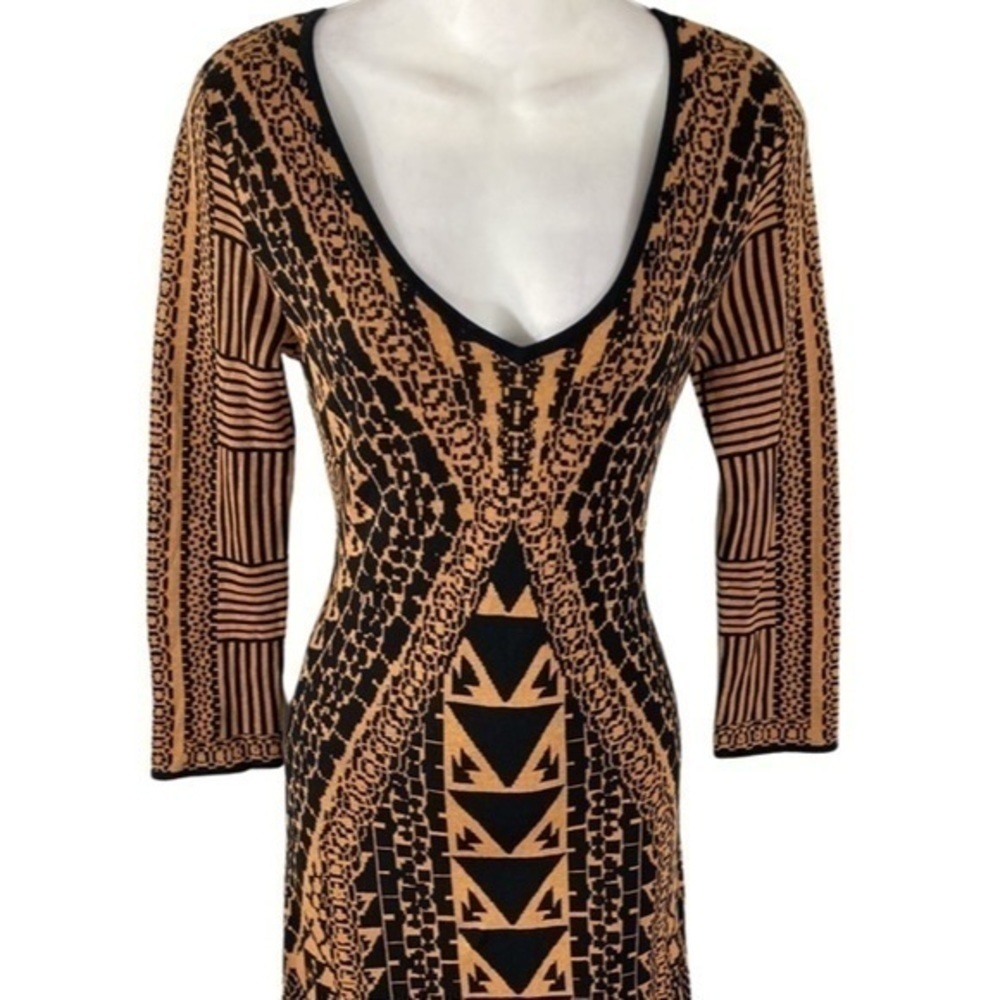 NWT Desigual Giuliana black rust knit silk dress ZZ24 - Picture 3 of 13